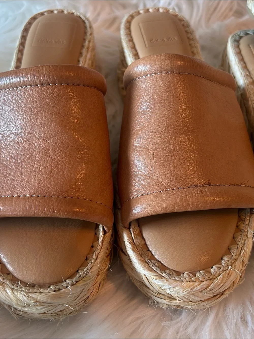 Lot of 2 Dolce Vita Chavi Platform Espadrille Slide Sandals Size 6.5